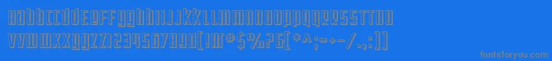 SF Square Root Shaded Font – Gray Fonts on Blue Background