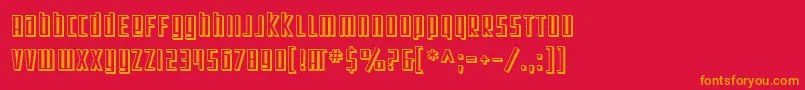 SF Square Root Shaded Font – Orange Fonts on Red Background