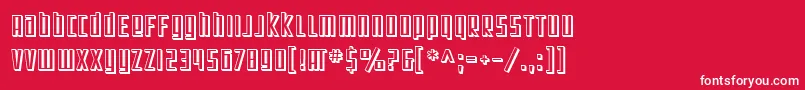 SF Square Root Shaded Font – White Fonts on Red Background