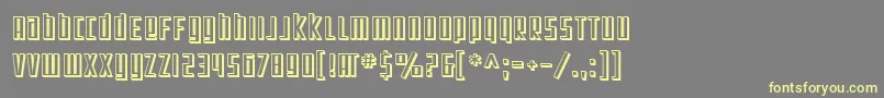 SF Square Root Shaded Font – Yellow Fonts on Gray Background