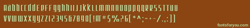 Шрифт SF Square Root – зелёные шрифты на коричневом фоне