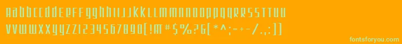 SF Square Root Font – Green Fonts on Orange Background