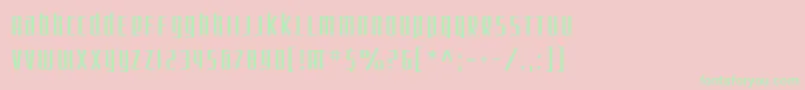 SF Square Root Font – Green Fonts on Pink Background