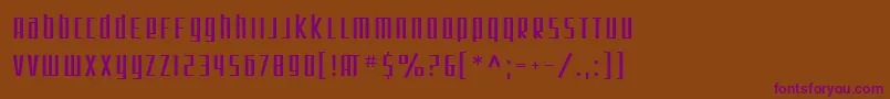 SF Square Root Font – Purple Fonts on Brown Background