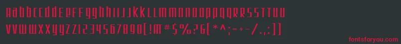 SF Square Root Font – Red Fonts on Black Background