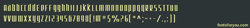 SF Square Root Font – Yellow Fonts on Black Background