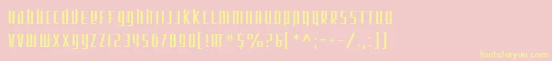SF Square Root Font – Yellow Fonts on Pink Background