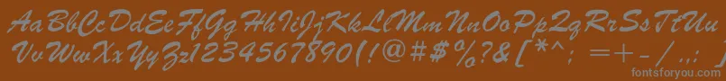 Parsekc Font – Gray Fonts on Brown Background