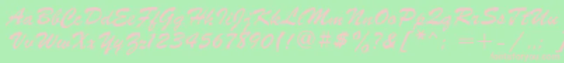 Parsekc Font – Pink Fonts on Green Background