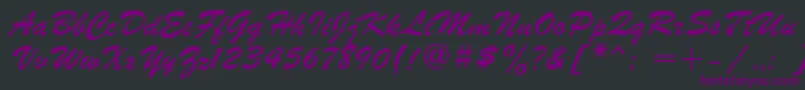 Parsekc Font – Purple Fonts on Black Background