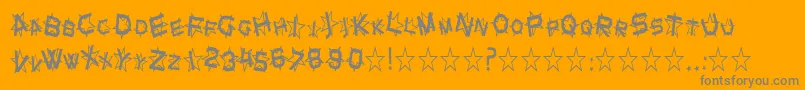 SF Star Dust Condensed Font – Gray Fonts on Orange Background