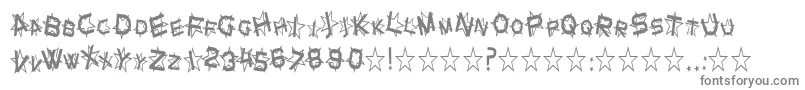 SF Star Dust Condensed-fontti – harmaat kirjasimet valkoisella taustalla