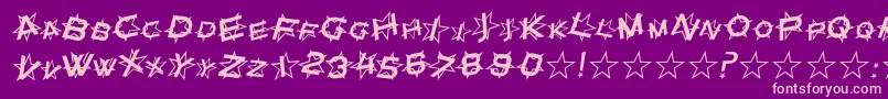 SF Star Dust Italic Font – Pink Fonts on Purple Background