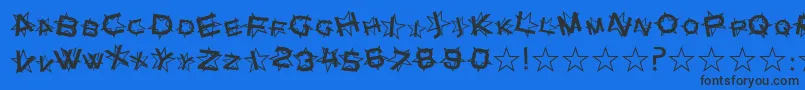 SF Star Dust Font – Black Fonts on Blue Background