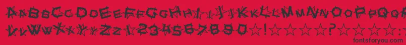 SF Star Dust Font – Black Fonts on Red Background