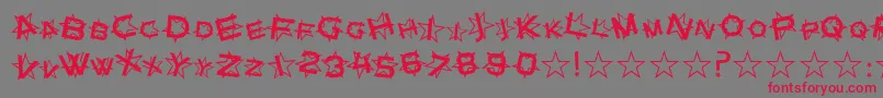 SF Star Dust Font – Red Fonts on Gray Background