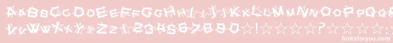 フォントSF Star Dust – ピンクの背景に白い文字
