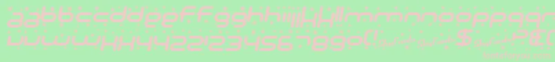 SF Technodelight Bold Italic Font – Pink Fonts on Green Background