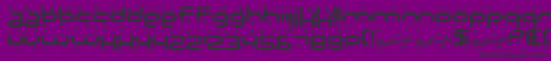 フォントSF Technodelight Bold – 紫の背景に黒い文字