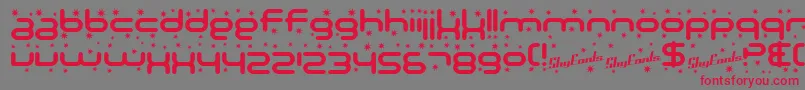 SF Technodelight Bold Font – Red Fonts on Gray Background