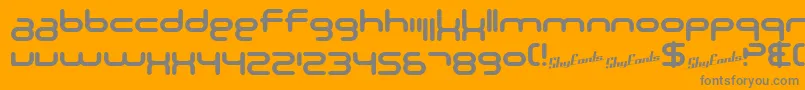 SF Technodelight NS Bold Font – Gray Fonts on Orange Background