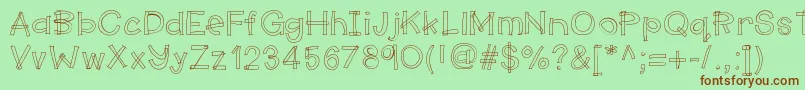 Hellomakerspace Font – Brown Fonts on Green Background