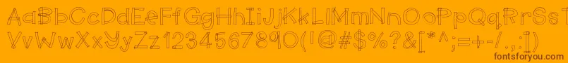Fonte Hellomakerspace – fontes marrons em um fundo laranja