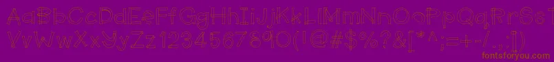 Hellomakerspace Font – Brown Fonts on Purple Background