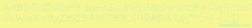 Hellomakerspace Font – Green Fonts on Yellow Background