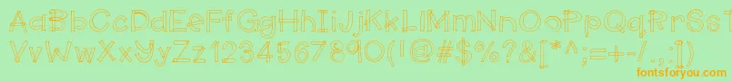 Hellomakerspace Font – Orange Fonts on Green Background