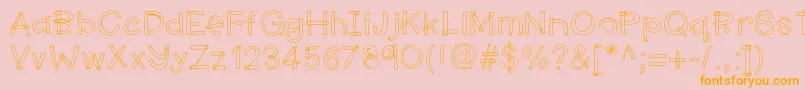 Hellomakerspace Font – Orange Fonts on Pink Background