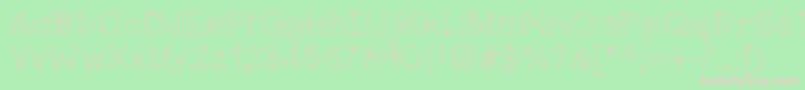 Hellomakerspace Font – Pink Fonts on Green Background