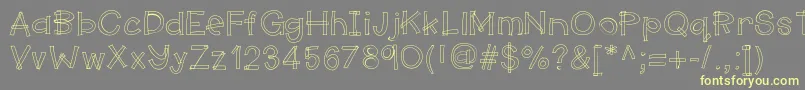 Hellomakerspace Font – Yellow Fonts on Gray Background