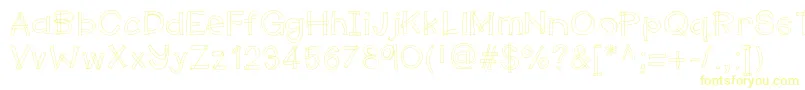 Hellomakerspace Font – Yellow Fonts on White Background