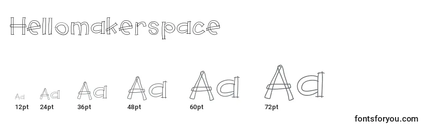 Размеры шрифта Hellomakerspace