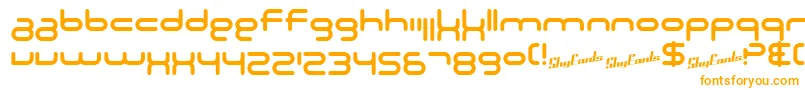 SF Technodelight NS Font – Orange Fonts on White Background