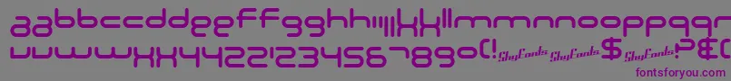 SF Technodelight NS Font – Purple Fonts on Gray Background