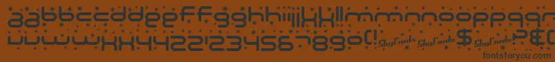 SF Technodelight Font – Black Fonts on Brown Background