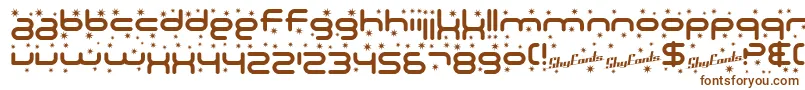 Шрифт SF Technodelight – коричневые шрифты на белом фоне