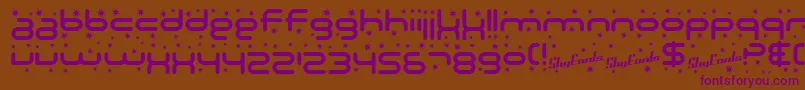 Шрифт SF Technodelight – фиолетовые шрифты на коричневом фоне