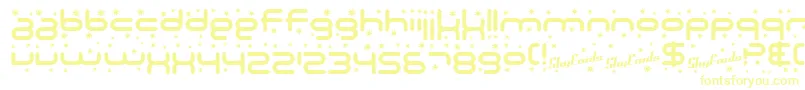 Шрифт SF Technodelight – жёлтые шрифты
