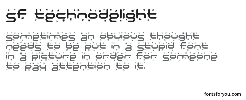 Review of the SF Technodelight Font