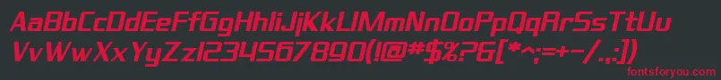 SF Theramin Gothic Bold Oblique Font – Red Fonts on Black Background