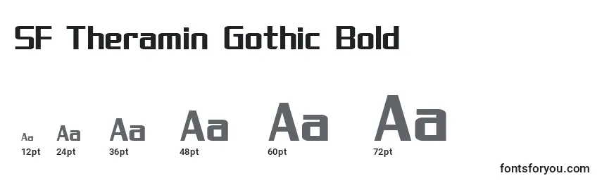Größen der Schriftart SF Theramin Gothic Bold
