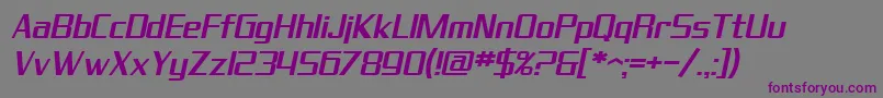 SF Theramin Gothic Oblique Font – Purple Fonts on Gray Background