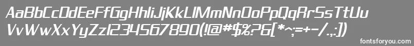 SF Theramin Gothic Oblique Font – White Fonts on Gray Background