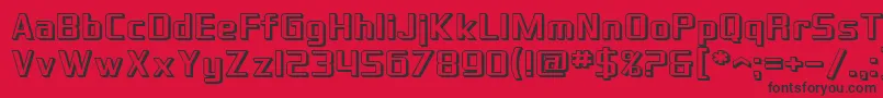 SF Theramin Gothic Shaded Font – Black Fonts on Red Background