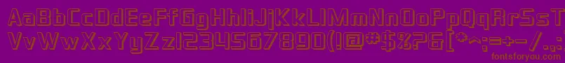 SF Theramin Gothic Shaded Font – Brown Fonts on Purple Background