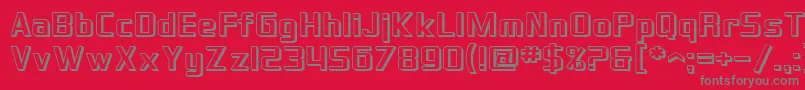 SF Theramin Gothic Shaded Font – Gray Fonts on Red Background