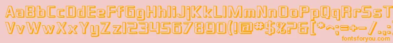 SF Theramin Gothic Shaded Font – Orange Fonts on Pink Background